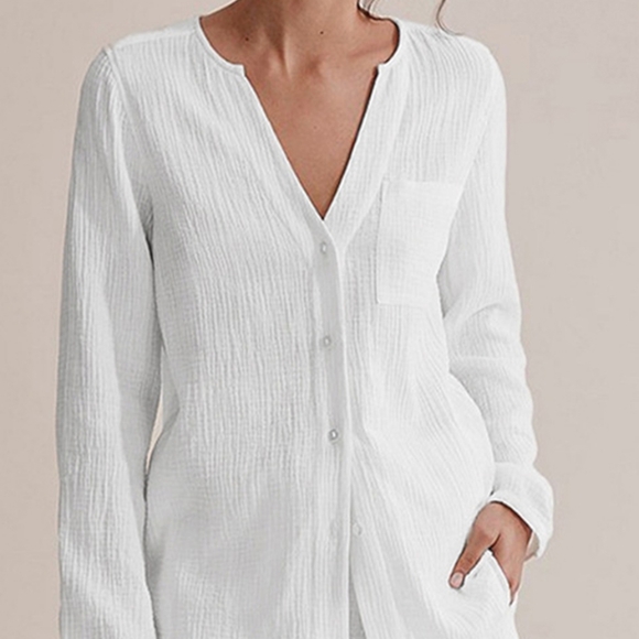 Ivory Versatile Notched Top and Shorts Set - Picture 6 of 7